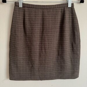 kenar brown plaid mini skirt